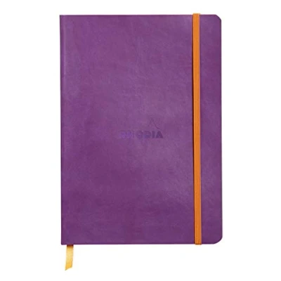 Abbildung von Rhodia 117410C Notizheft (mit weichem Umschlag, liniert, 80 Blatt, DIN A5, 14,8 x 21 cm) 1 Stück violett