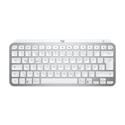 Abbildung von Logitech MX Keys Mini Wireless Illuminated Keyboard for Business, Kompakt, Logi Bolt USB Empfänger, Hintergrundbeleuchtung, wiederaufladbar, Windows, macOS, Linux, iOS, Android, DEU QWERTZ Pale Grey