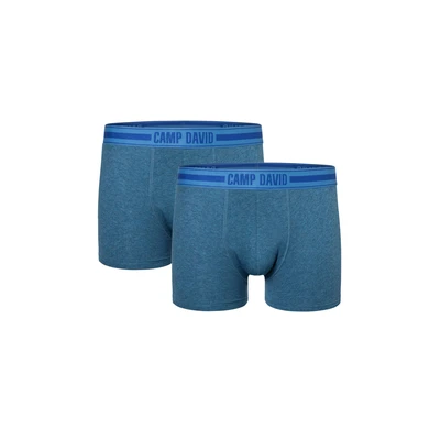 Abbildung von Camp David 2ER PACK Comfort LOGO Panties, Herren, Größe: Large, Jeans melange