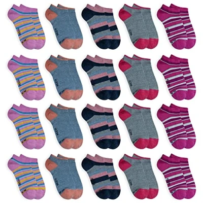 Abbildung von OCERA 20 Paar Kinder Sneaker Socken für Mädchen im Farbmix Gr. 31/34