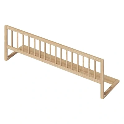 Abbildung von Bellabino Yuna Bett Rausfallschutz für Kinderbett und Babybett aus Kiefer Massivholz, klappbares Bettschutzgitter Reisen, 115 x 37 33 cm, Bettgitter Kleinkinder Babys, Natur unbehandelt