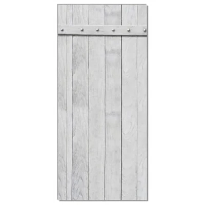 Abbildung von Wallario Selbstklebende Türtapete Graue Holztür Türposter 93 x 205 cm Abwischbar, rückstandsfrei zu entfernen