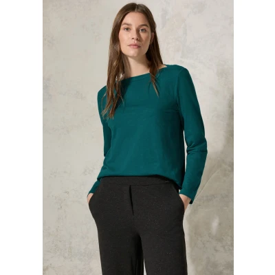Abbildung von Cecil MIT Ubootausschnitt Langarmshirt, Damen, Größe: XXL, Grün