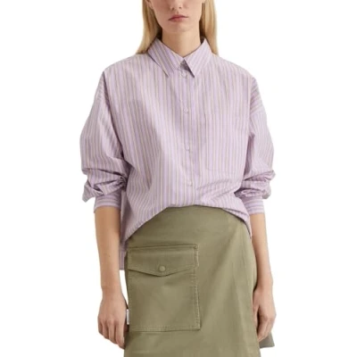 Abbildung von Marc O&#039;Polo Denim Relaxed MIT GEFÄRBTEN Streifen Hemdbluse, Damen, Größe: XL, Medium purple