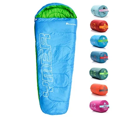 Abbildung von meteor Premium Kinder Schlafsack Sommer Ultraleicht Hüttenschlafsack Komfortbel Jugendliche Camping Deckenschlafsack Outdoor Leicht Herbst inlett kleines Baby Mini Sleeping Bag