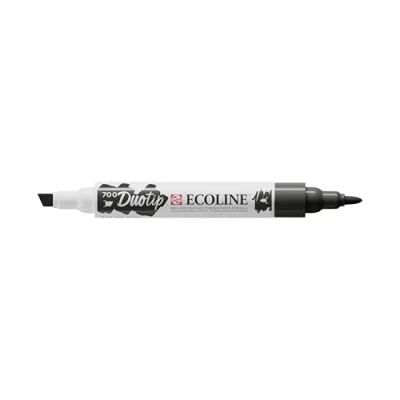 Abbildung von Craftelier Duotip Ecoline Aquarellstift, doppelte Spitze, Schwarz 700