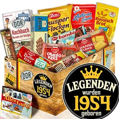 Abbildung von Keks Schachtel Geschenk 70./ DDR Legenden 1954 / 70.Geburtstag