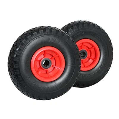 Abbildung von FROSAL Sackkarrenrad PU Rad Sackkarre 260 mm 3.00 4 Nabe 20mm/60mm Vollgummi Ersatzrad Bollerwagen pannensicher Reifen (2 Stück)