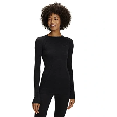 Abbildung von Falke Wooltech Functional Underwear FOR COLD TO VERY Conditions Unterhemd/shirt, Damen, Größe: XL, Black