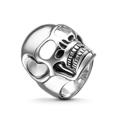 Abbildung von Thomas Sabo Herren Ring Rebel at heart &quot;Totenkopf&quot; 925 Silber Gr. 62 (19.7) TR1704 001 12
