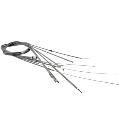 Abbildung von Seilzugkit, PREMIUM, SIP mit PTFE Hülle:2xGang, 1xKulu, 1xGas, 1xChoke, 1xBremse vorne, ohne PTFE:1xBremse hinten kompatibel für VESPA PX 80 E Lusso/EFL/Arcobaleno/Elestart V8X1T 2T AC 83 90