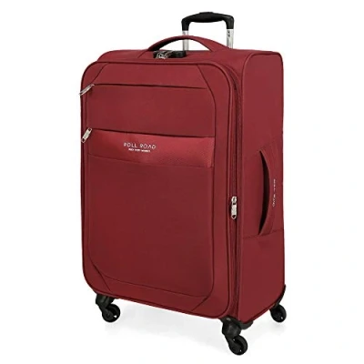 Abbildung von Roll Road Royce Mittlerer Koffer Rot 43x66x26 cms Weich Polyester Kombinationsschloss 64L 2,6Kgs 4 Räder Erweiterbar