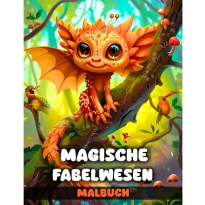 Abbildung von Magisches Fabelwesen Malbuch: Fantasy Ausmalbuch für Erwachsene und Jugendliche mit Niedlichen Fantastischen Kreaturen, Drachen, Monstern, Tieren Mehr zum Ausmalen, Entspannen Stressabbau