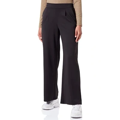 Abbildung von ICHI Ihkate SUS LONG WIDE PA2 Stoffhose, Damen, Größe: Large, Black