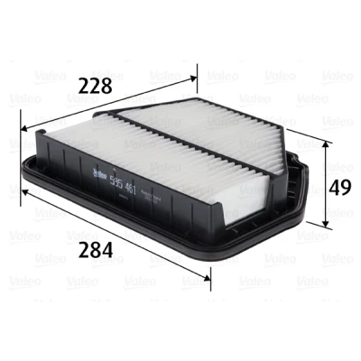 Abbildung von VALEO 585461 Luftfilter 49 228 284 Filtereinsatz CHEVROLET: Captiva, OPEL: Antara
