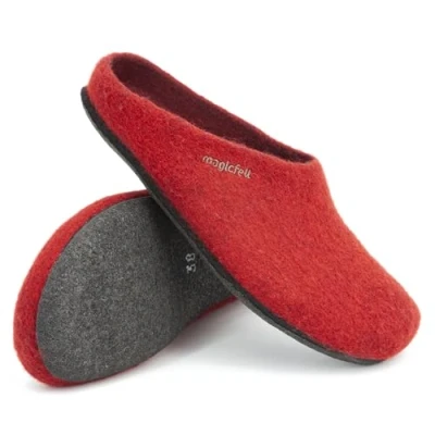 Abbildung von Magicfelt Pantolette flach, Damen, Größe: 45, Rubin Schuhe