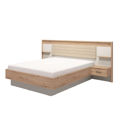 Abbildung von INOSIGN Bettgestell &quot;Modena Bett, mit teilgepolstertem Kopfteil&quot;, Trendige farben, 2 Schubladen