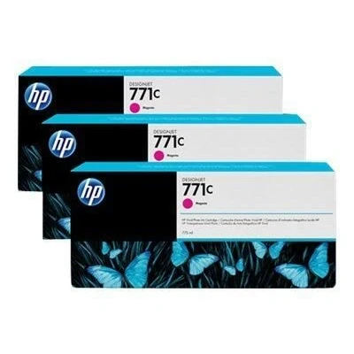 Abbildung von HP 771C Multipack Original Druckerpatronen mit hoher Reichweite (3x Magenta) für DesignJet