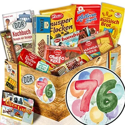 Abbildung von Geschenke Gebäck/DDR Box/Zum 76. Geburtstag/Geschenke 76 Geburtstag Mann