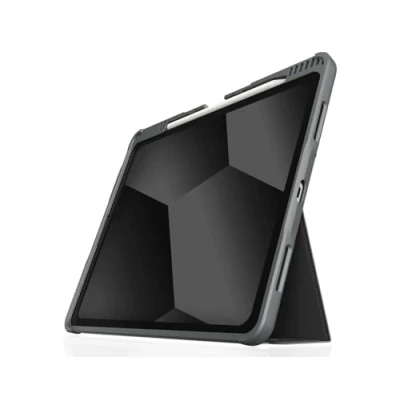 Abbildung von STM Goods Dux Plus Schutzhülle kompatibel mit Apple iPad Air 13&quot; (2024 M2) schwarz/transparent (Apple Pencil Pro Halterung, Militär Standard, Wasserabweisend, Standfunktion, Wake/Sleep)