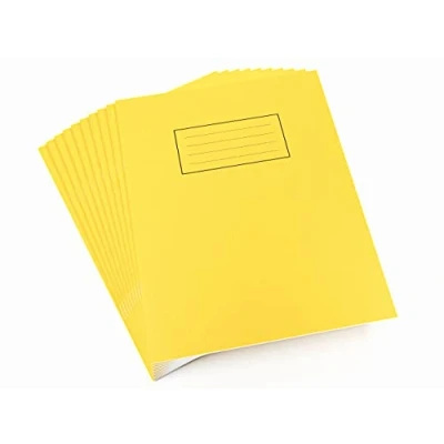 Abbildung von Silvine EX103 Übungsheft liniert mit Rand 80 Seiten 229 x 178 mm 10 Stück gelb