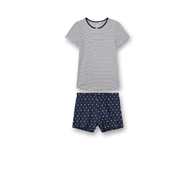 Abbildung von Sanetta Mädchen Schlafanzug kurz blau Pyjamaset, Nordic Blue, 140