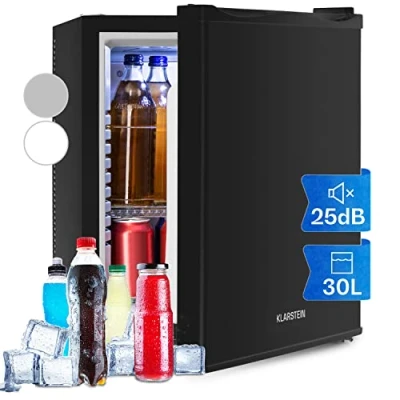 Abbildung von Klarstein Mini Kühlschrank für Zimmer, 30L Getränke &amp; Kosmetik, Kleine Minibar, Klein Leise, Verstellbare Ablagen, Kleiner Skincare 5 15C