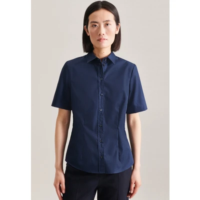 Abbildung von Seidensticker Schwarze ROSE Hemdbluse, Damen, Größe: 34, Dark blue