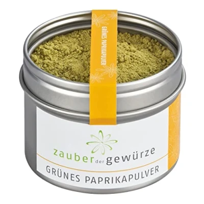 Abbildung von Zauber der Gewürze Grünes Paprikapulver Paprika grün gemahlen mit milder Note für Dips, Marinaden, Saucen, Fisch &amp; Meeresfrüchte sowie Gemüsegerichte und Salate, 50 g