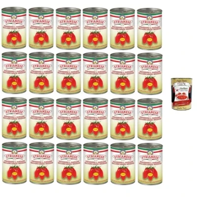 Abbildung von Strianese Pomodoro San Marzano Dell&#039;Agro Sarnese Nocerino D.O.P S. Tomate vom Agro 6x 400gr + Italian Gourmet polpa 400g