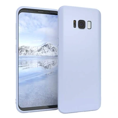 Abbildung von EAZY CASE Handyhülle Silikon mit Kameraschutz kompatibel Samsung Galaxy S8 in Himmelblau Blau, Ultra dünn, Slimcover, Silikonhülle, Hülle, Softcase, Backcover