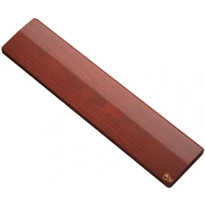 Abbildung von Glorious Gaming Wooden Keyboard Wrist Rest (Full Size) Weiße Esche, mittelgrobe Maserung, glatte Oberfläche, schweiß und ölbeständig, rutschfeste Gummibasis, 430 x 100 19mm Golden Oak