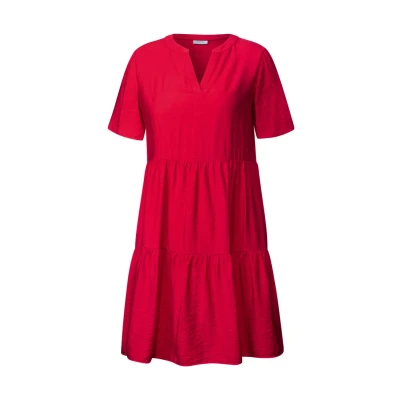 Abbildung von Cecil Knielanges Volant Freizeitkleid, Damen, Größe: Large, Rot