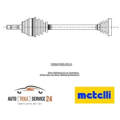 Abbildung von METELLI 17 0675 Antriebswelle 521mm 82mm Delphi FIAT: Idea, LANCIA: Musa