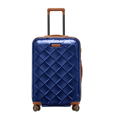 Abbildung von Stratic Leather and More Hartschalen Koffer M (bis 66cm) blue 3 9848 65bl mit 4 Rollen