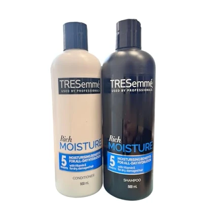 Abbildung von Tresemmé Shampoo und Spülung für luxuriöse Feuchtigkeit im Duo, je 500 ml, trockenes oder stumpfes Haar