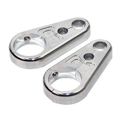 Abbildung von Bid4ze 1 Paar 25 mm verchromter Rahmen Kupplungszug Bremsleitung Klemme Clip für Harley Universal