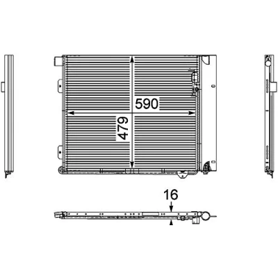Abbildung von MAHLE ORIGINAL AC 126 000P Klimakondensator mit Trockner 590