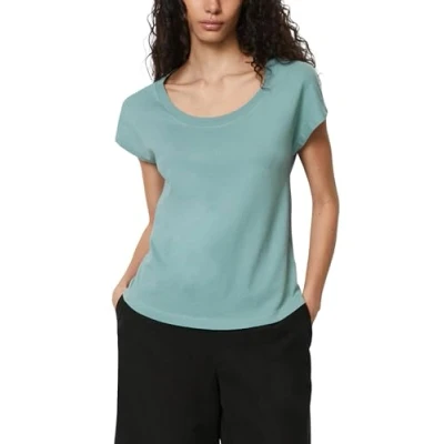 Abbildung von Marc O&#039;Polo Overcut Sleeves DEEP Round NECK Tshirt basic, Damen, Größe: Small, Soft teal
