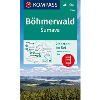 Abbildung von KOMPASS Wanderkarten Set 2000 Böhmerwald, Sumava (2 Karten) 1:50.000: inklusive Karte zur offline Verwendung in der App. Fahrradfahren. Skitouren. Langlaufen.