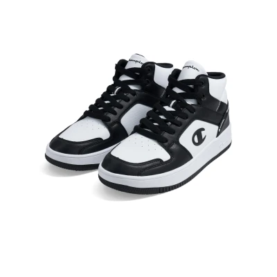 Abbildung von Champion Rebound 2.0 MID Basketballschuh, Herren, Größe: 41, White/black Hochwertiges lederimitat