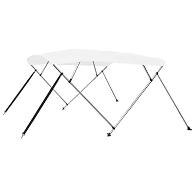Abbildung von vidaXL 4 Bow Bimini Top Anti Mehltau Verdeck Bootsverdeck Boot Sonnendach Sonnenverdeck Sonnensegel Sonnenschutz Weiß 243x196x137cm