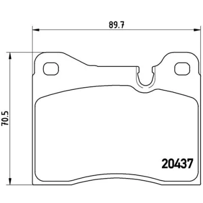 Abbildung von BREMBO P 06 003 Bremsbelagsatz für Verschleißwarnanzeiger vorbereitet ohne Zubehör BMW: 6 Coupe, 5 Limousine, MASERATI: Biturbo Spider,