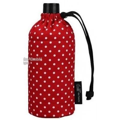 Abbildung von Trinkflasche Emil 0,6l Glasflasche Punkte rot weiß