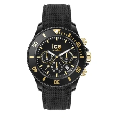 Abbildung von ICE Watch chrono Black gold Schwarze Herrenuhr mit Plastikarmband 021602 (Medium)
