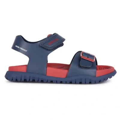 Abbildung von Geox J FUSBETTO BO Sandal, Navy/RED, 32 EU