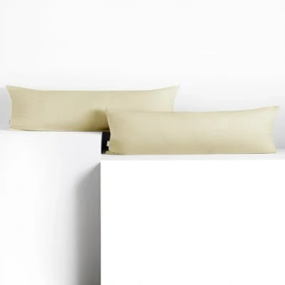 Abbildung von DecoKing 2 Kissenbezüge 20x145 cm Jersey Baumwolle Reißverschluss beige Amber