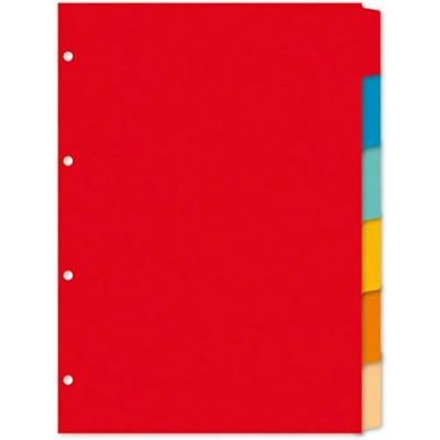 Abbildung von Register Kangaro A4 blanko gerecycled manilla karton 180grs 4r. 6tlg sortiert. 40 Stk