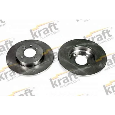 Abbildung von KRAFT Bremsscheibe VOLKSWAGEN: Passat B3/B4 Variant, Golf 3, 4 Cabrio, SEAT: TOLEDO 1, Inca 256mm 12,9mm voll 6040060 357615301 Bremsscheiben