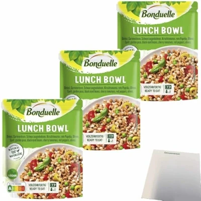 Abbildung von usy Bundle für Bonduelle Lunch Bowl Dinkel 3er Pack (3x250g Beutel) + Block